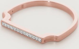 Monica Vinader Rose Gold Signature Diamond Slim Ring Diamond