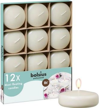 Bolsius drijfkaarsen Maxi (set van 12)