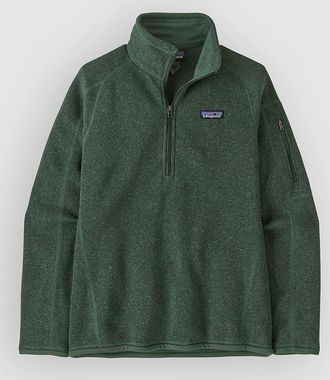 Patagonia Better Sweater 1/4 Half-Zip Felpa in Pile verde