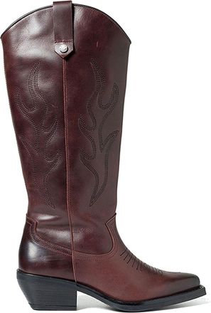 Steve Madden Womens Leather Wessel Boot Wines - Wine - Size UK 8