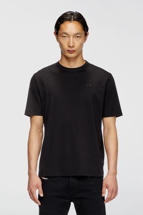 Diesel T-shirt with tonal logo embroidery - T-Shirts - Man - Black