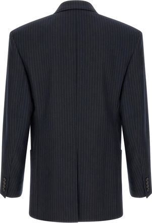Saint Laurent Mens Blue Wool Blazer Clothing
