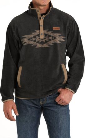 Cinch Mens Polar Fleece Jacket In Charcoal