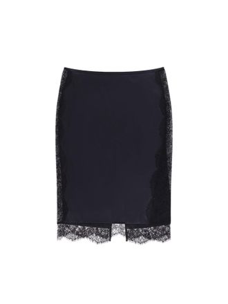 Tom Ford Silk Skirt With Lace Inserts-Donna