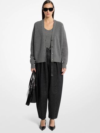 Michael Kors Ribbed Cashmere Cardigan