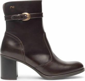 Nero Giardini Womens Shiny High Heel Ankle Bootie In Brown