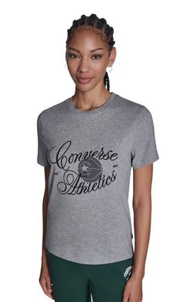Converse Athletics Script T-Shirt in Vintage Grey Heather at Nordstrom, Size X-Small