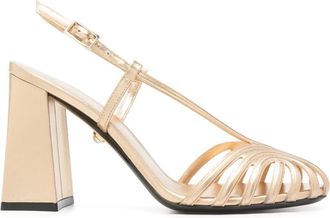 Alevì Sandali 100mm in pelle - Oro