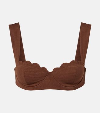 Marysia Swim Top de bikini North festoneado