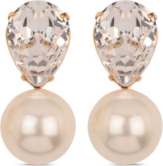 Jennifer Behr Orecchini di perle con cristalli - Toni neutri