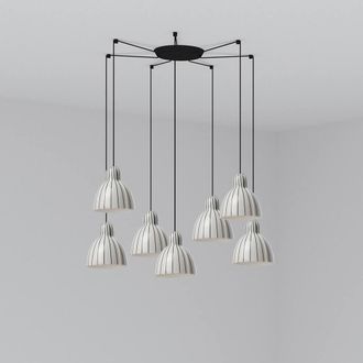 Netlighting Venice 7 Light Stripes Pendant Lamp in Black