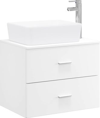 vidaXL Juego De Muebles De Ba&ntilde;o Blanco Madera De Ingenier&iacute;a Vidaxl