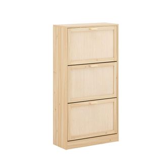 SoBuy Armario zapatero de tres puertas 60x24x118