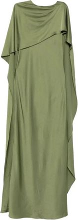 SIMKHAI Izel Cape Gown - Dames - Maxi kleedjes - Groen - M - Polyester - Kleedjes