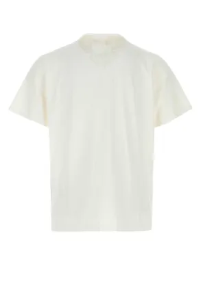 Maison Margiela V-Neck Wax Cotton T-Shirt - White