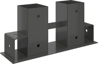 vidaXL Ayuda Para Apilar Le&ntilde;a 12 Uds. Gris Antracita 34 X 10 X 15 Cm Vidaxl