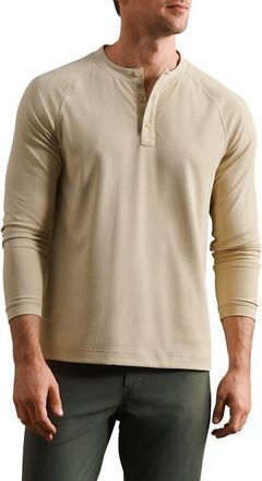 Rhone Waffle Tech Henley in Toasted Oat at Nordstrom, Size Xx-Large