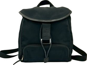 Gucci Black Nylon Leather Backpack (Pre-Owned)