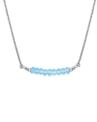 Rina Limor Silver 2.70 Ct. Tw. Sky Blue Topaz Bead Bar Necklace