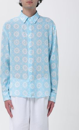 Peninsula Camicia in lino a maniche lunghe con fantasia etnica relaxed fit