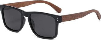 Generic Square Polarized Sunglasses Retro Travel Wear Sunshade Glasses (Color : A, Size : Medium)