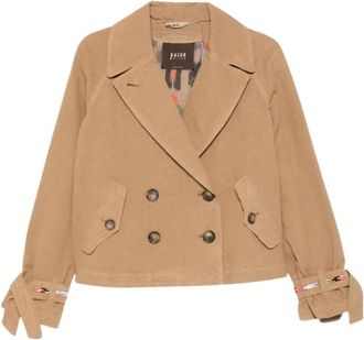 Bazar Deluxe Double-breasted Jacket - Dames - Zomerjassen - Beige - 2XS - Leer - Jassen