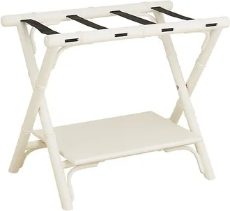 Ballard Designs Dayna Luggage Rack - Rubbed White - Ballard Designs