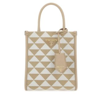 Prada Embroidered Fabric Micro Symbole Handbag