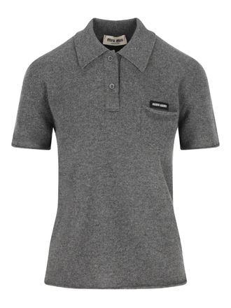 Miu Miu buttoned pocket T-shirt - Grey