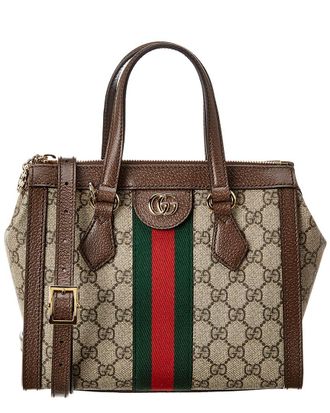 Gucci Ophidia Small Gg Supreme Canvas & Leather Tote