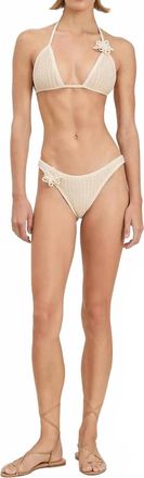 Devon Windsor Nash Triangle Bikini Top In Oat Milk