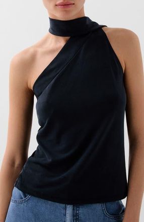 Scalpers Rouched Asy Top in Darkgrey at Nordstrom, Size Medium Eu