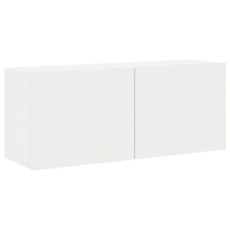 Berkfield Home TV Cabinet Wall-mounted White 100x30x41 cm | Size: 100 x 30 x 41 cm