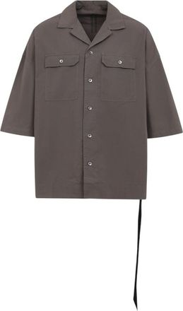 Rick Owens Brown Loose Solid Shirt