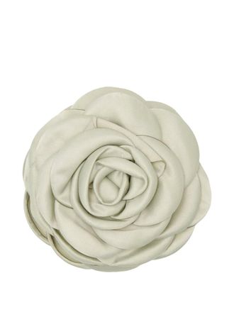 Pico satin-rose claw clip - women - Satin - One Size - White