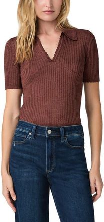 Paige Una Rib Top in Garnet Marl at Nordstrom, Size Xx-Small