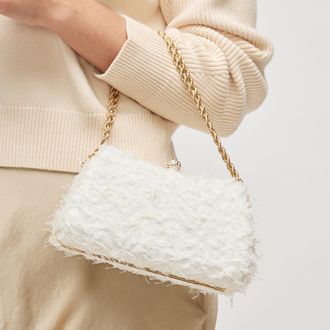 Urban Expression Maxi Evening Bag in Ivory at Nordstrom