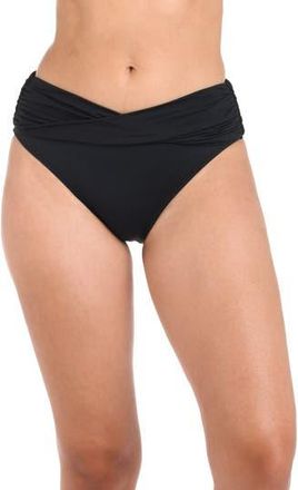La Blanca Island Goddess Twist Bikini Bottoms in Black at Nordstrom Rack, Size 14