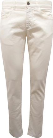 Canali Slim Fit Italiaanse Broek - Heren - Slim Fit Broeken - Wit - 2XL - Broeken