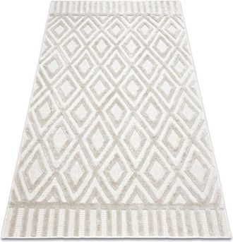 RugsX Rugsx - Carpet santo sisal 58377 diamonds, geometric, zigzag beige beige 180x270 cm