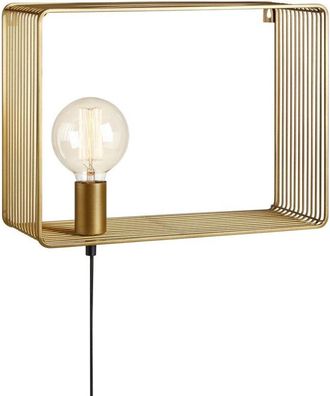 Markslöjd Shelf - Aplique de pared interior 1 luz Dorado, E27 - Markslojd