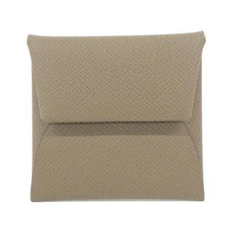 Herm&egrave;s Etoupe Gray Epsom Leather Coin Purse/Coin Case (Pre-Owned)