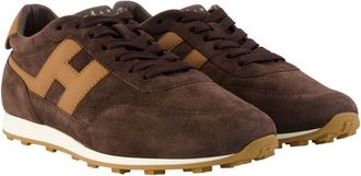 Hogan Mens H699 Allacciato H Sneakers - Hogan Leather Brown Calfskin Shoes