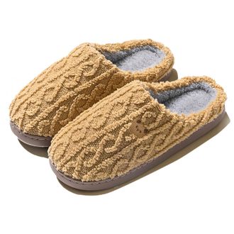 Generic Womens Slippers Fuzzy Moon Womens Comfy Warm Couple Slip On Heart Cozy Clogs For Winter Cute Moon Star For Her Cozy House Slippers(Coffee, 6)