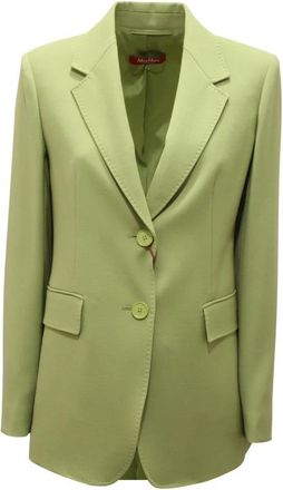 Max Mara Rosetta Wollen Jas - Dames - Blazers - Groen - M - Wol - Jassen
