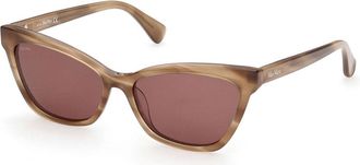 Max Mara MM0011 47E Womens Sunglasses Brown Size 58
