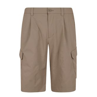 Herno Casual Shorts, male, Brown, Size: 2XL Pleated Shorts