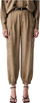 Vicolo Wijde Cargobroek - Dames - Broeken - Groen - Maat: XS