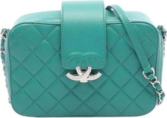 Chanel Pre-owned Matelasse Caviar Skin Shoulder Bag - Dames - Vintage Schoudertas - Groen - ONE Size - Leer - Vintage