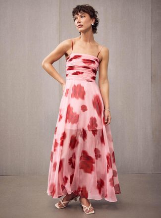 Ever New Womens Brandy airy floral pleated dress